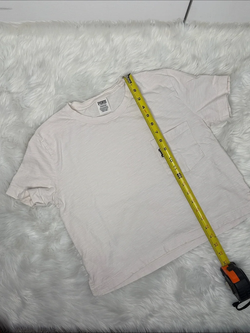 PINK Campus Tee cropped size Small S - Picture 4 of 8